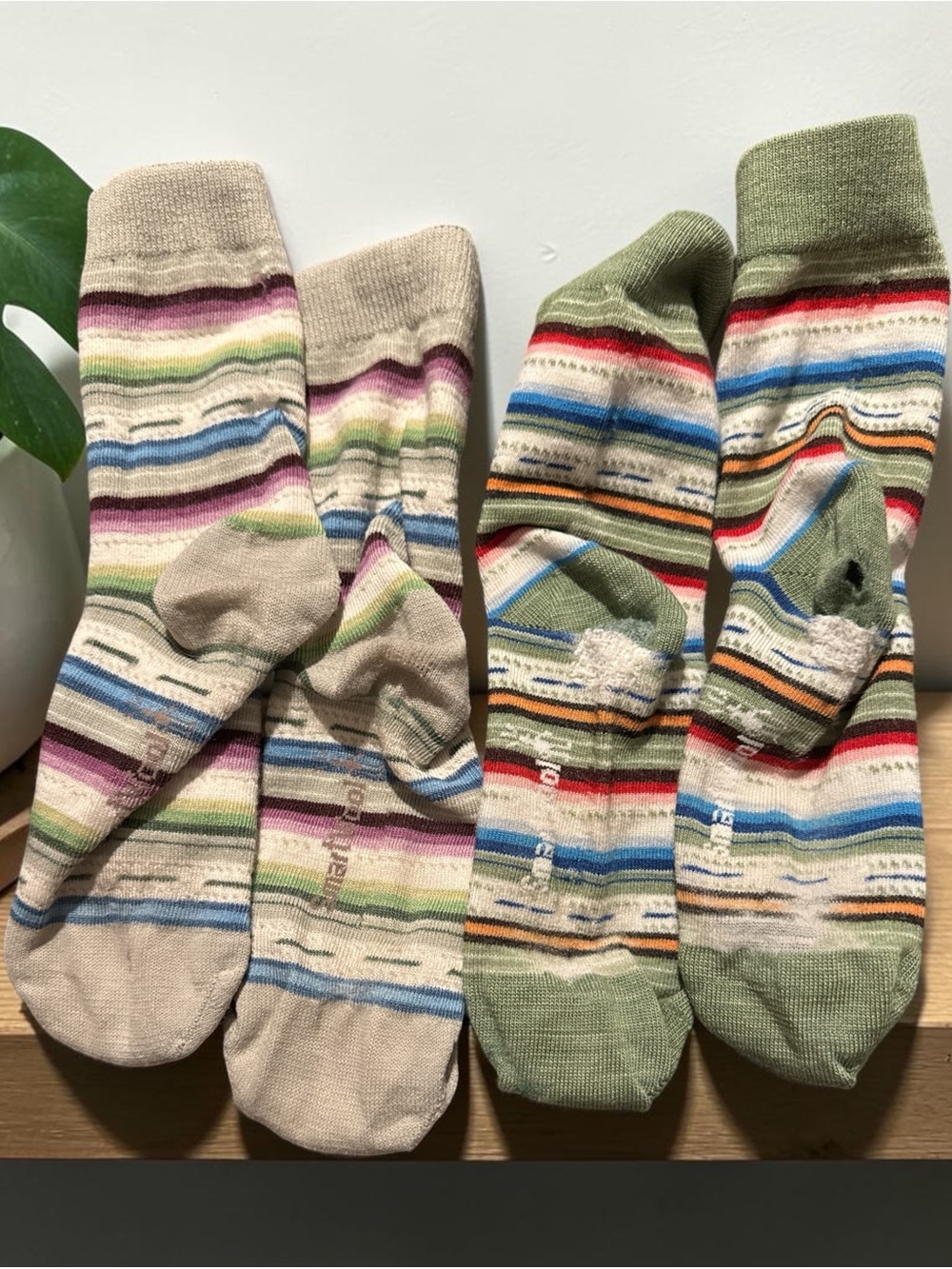 Smartwool Crew Striped Socks - Medium - 2 Pairs
